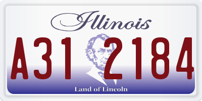 IL license plate A312184