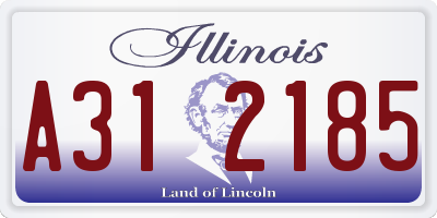 IL license plate A312185