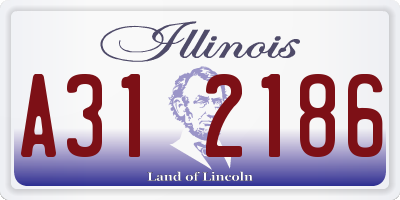 IL license plate A312186