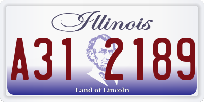IL license plate A312189