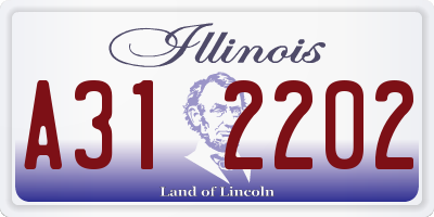 IL license plate A312202