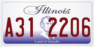 IL license plate A312206