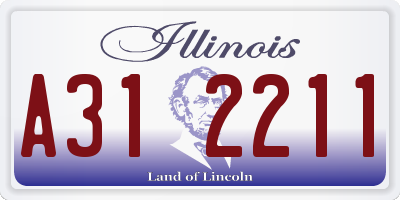 IL license plate A312211