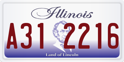 IL license plate A312216