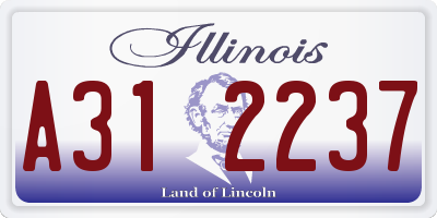 IL license plate A312237