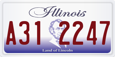 IL license plate A312247