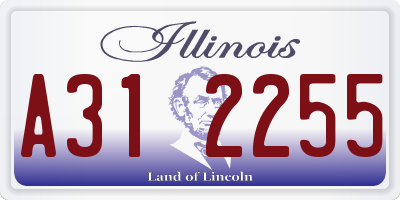 IL license plate A312255