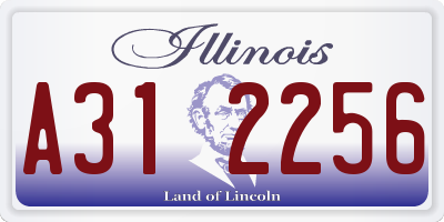IL license plate A312256