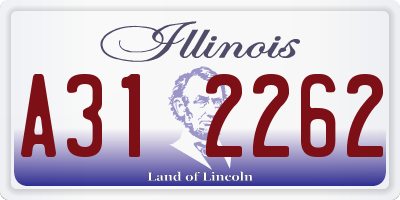 IL license plate A312262