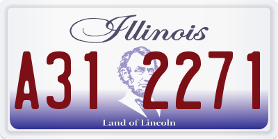 IL license plate A312271