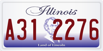 IL license plate A312276