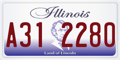 IL license plate A312280