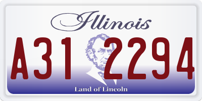 IL license plate A312294