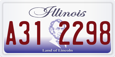IL license plate A312298
