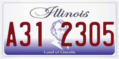 IL license plate A312305