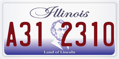 IL license plate A312310