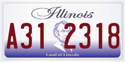 IL license plate A312318