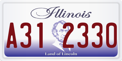 IL license plate A312330
