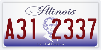 IL license plate A312337
