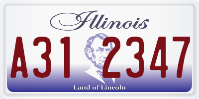 IL license plate A312347