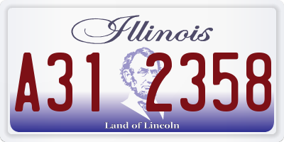 IL license plate A312358