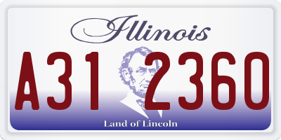 IL license plate A312360