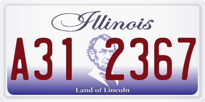 IL license plate A312367