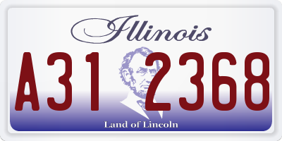 IL license plate A312368