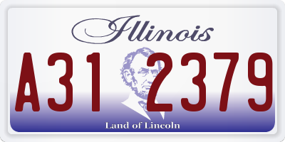 IL license plate A312379