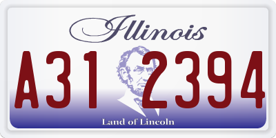 IL license plate A312394
