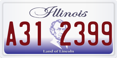 IL license plate A312399