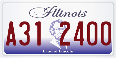 IL license plate A312400