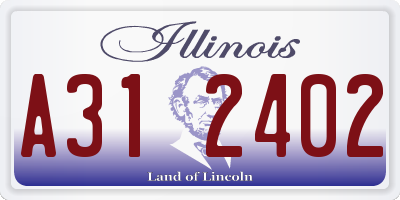 IL license plate A312402
