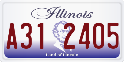 IL license plate A312405