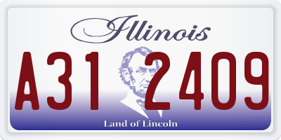 IL license plate A312409