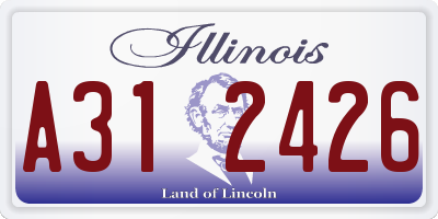 IL license plate A312426