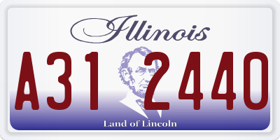 IL license plate A312440