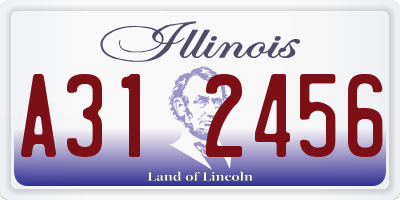 IL license plate A312456