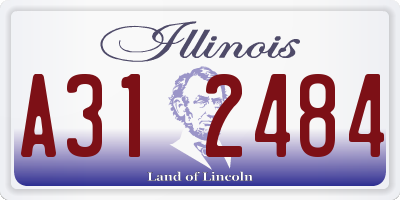 IL license plate A312484