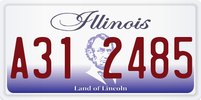 IL license plate A312485