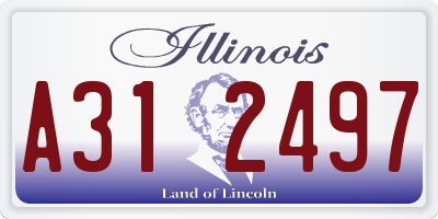 IL license plate A312497