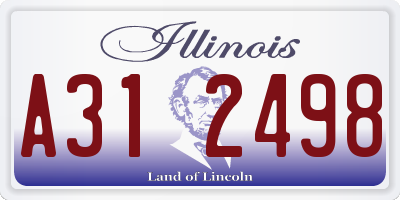 IL license plate A312498