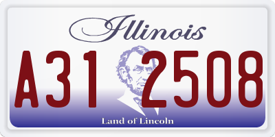 IL license plate A312508