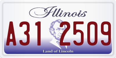 IL license plate A312509
