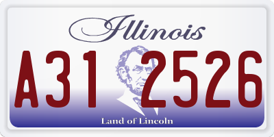 IL license plate A312526