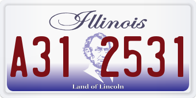 IL license plate A312531