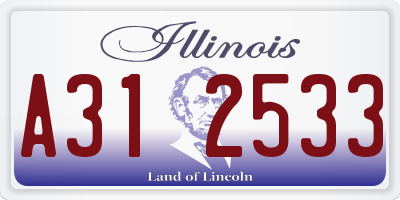 IL license plate A312533