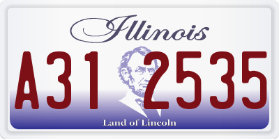 IL license plate A312535