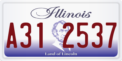 IL license plate A312537