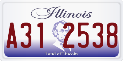 IL license plate A312538
